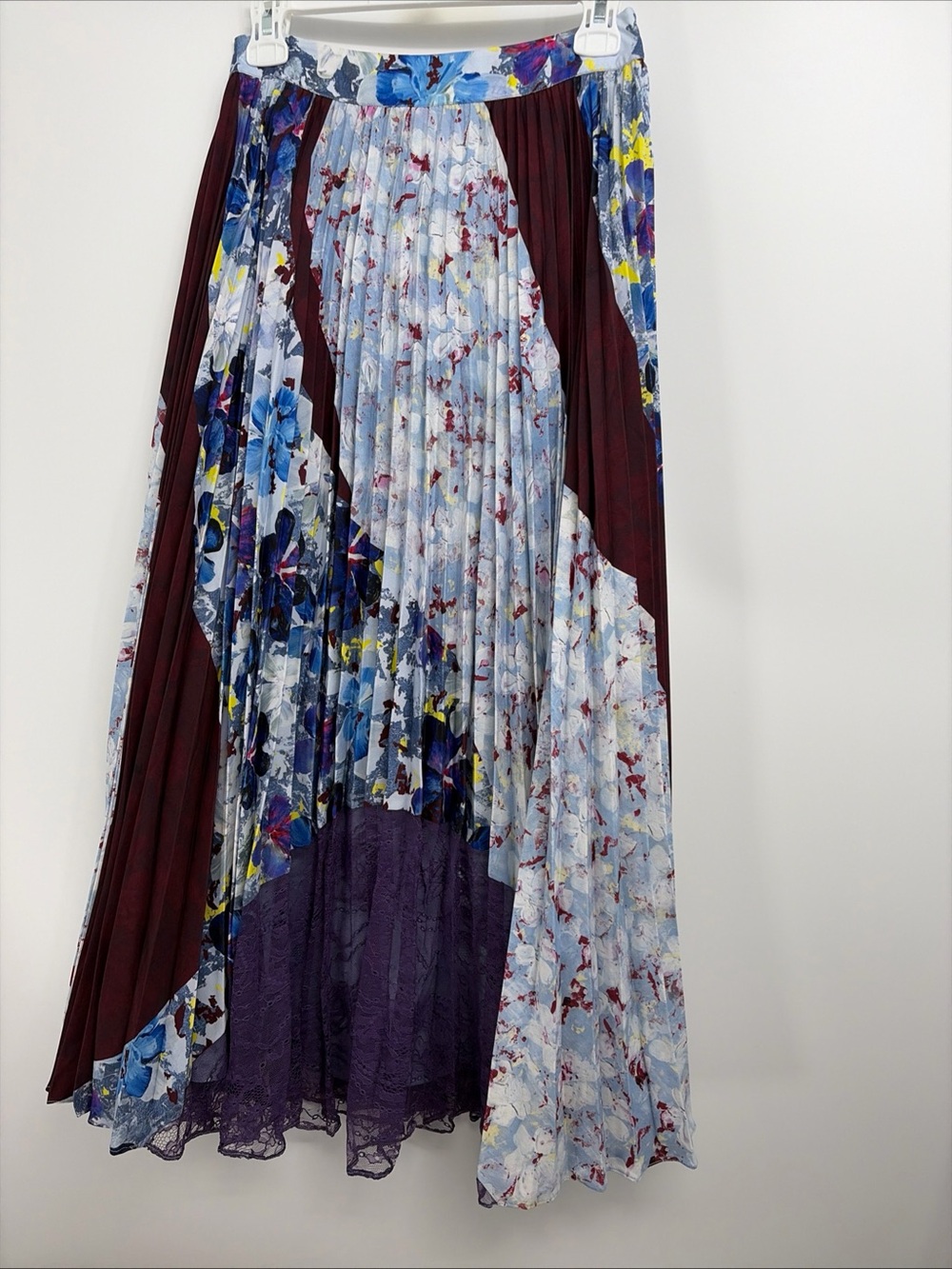 Anthropologie Geisha Designs Aja Pleated Maxi Skirt Size XS NWT